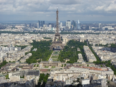 Skyline city eiffel tower paris Photo