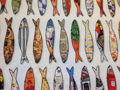 Pattern surfboard fish textile Photo