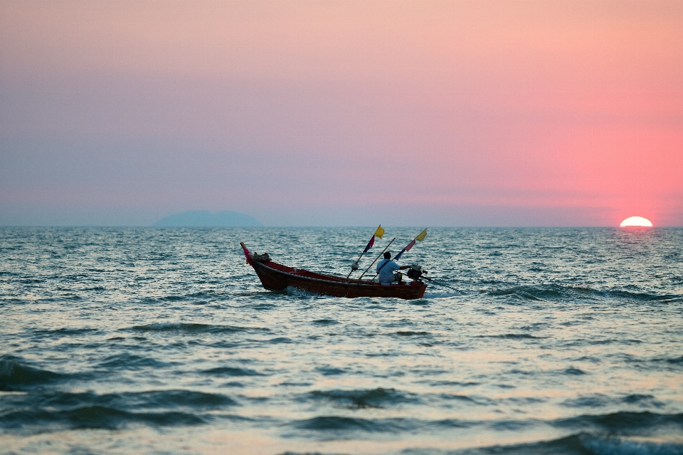 Man beach landscape sea