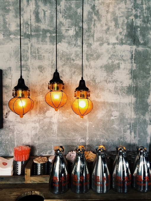 Cafetería luz muro lámpara