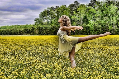 Grass plant girl woman Photo