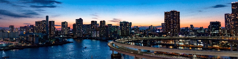 Architecture bridge skyline night