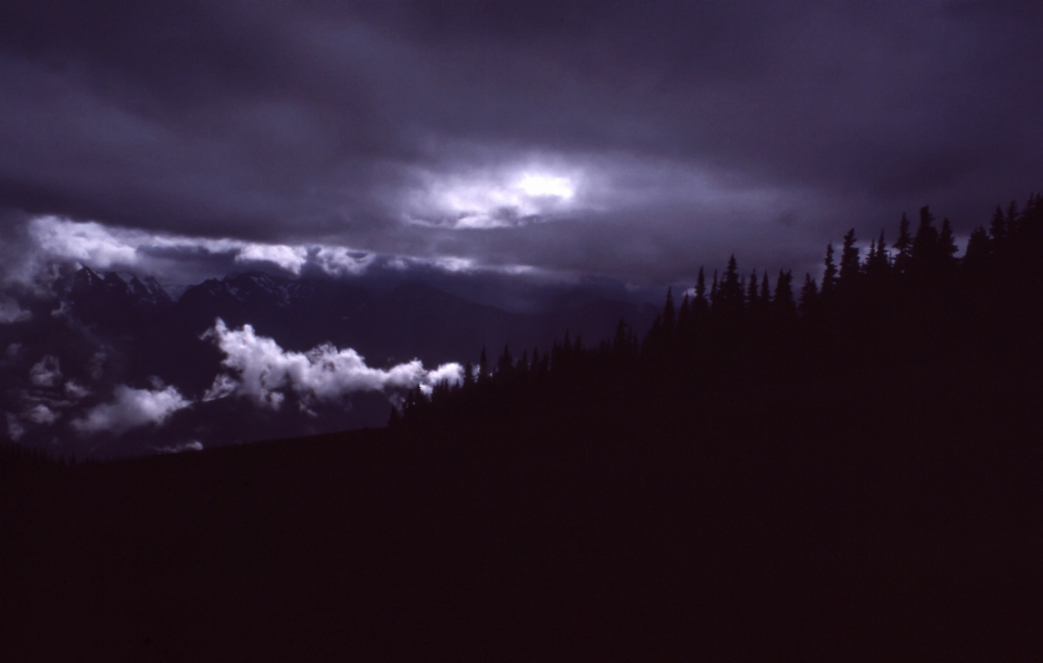 Silhouette wolke himmel nacht