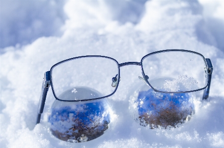 雪 青 サングラス 眼鏡 写真