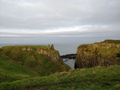 Landscape sea coast grass Photo