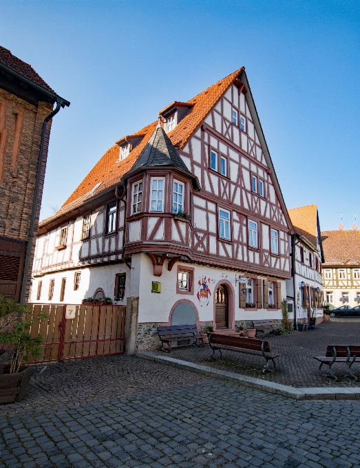 Die architektur haus stadt dach