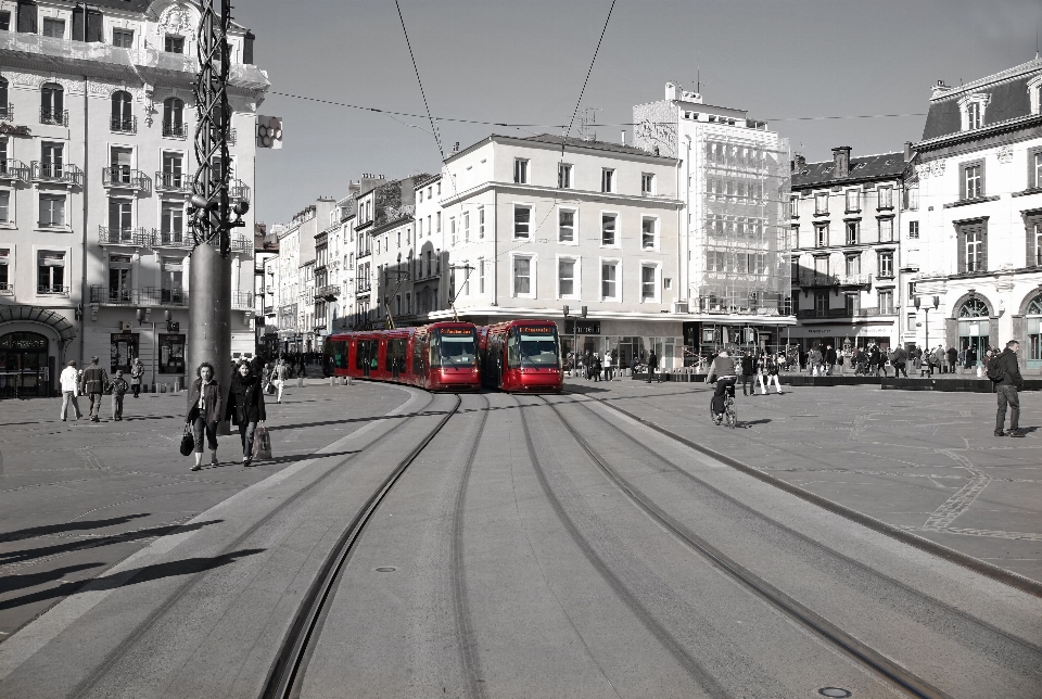 Fußgänger schiene straße stadtbild