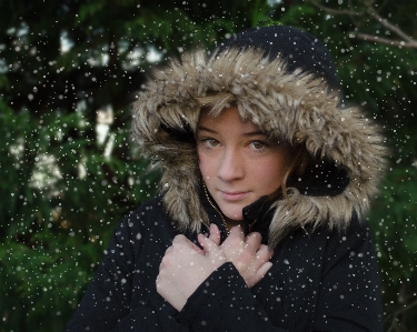 人 雪 冬 女の子 写真