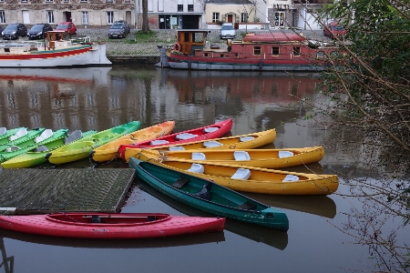 Foto Bote río canoa paleta