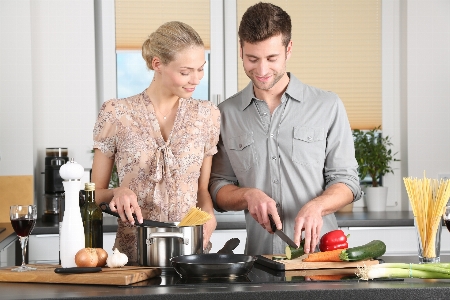 Man person cooking meal Photo