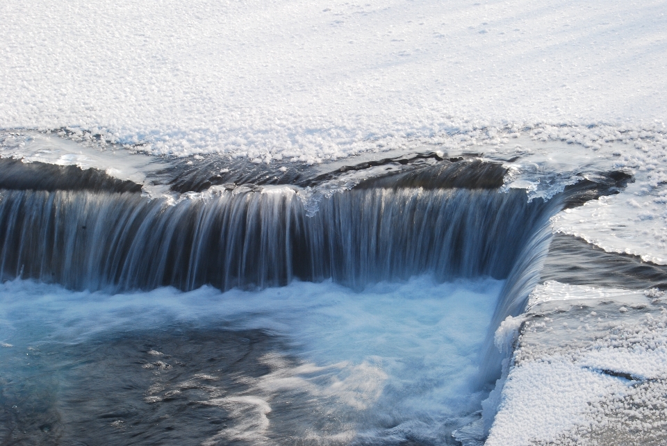 água cachoeira neve inverno