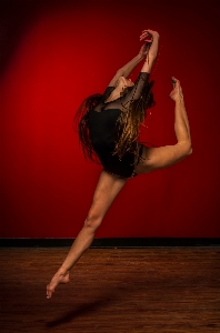 Woman jumping female dance Photo