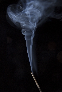 Hand light steam smoke Photo