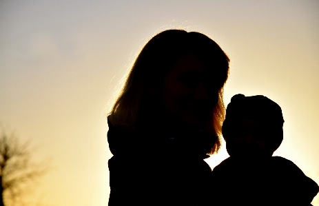 Hand silhouette person light Photo