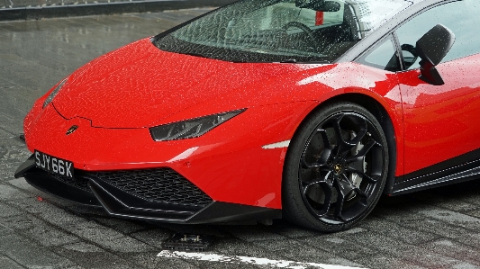 Car wheel red vehicle Photo