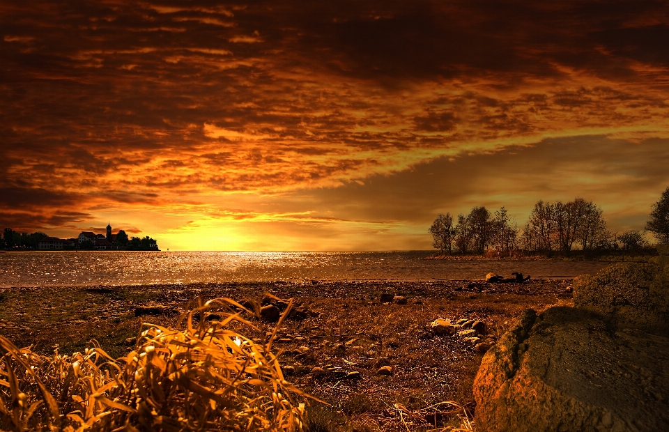 Beach landscape sea coast