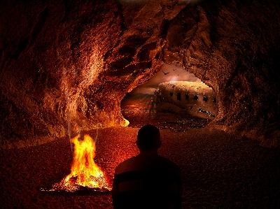 男 風景 自然 砂 写真