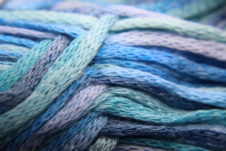 Green blue knit wool Photo