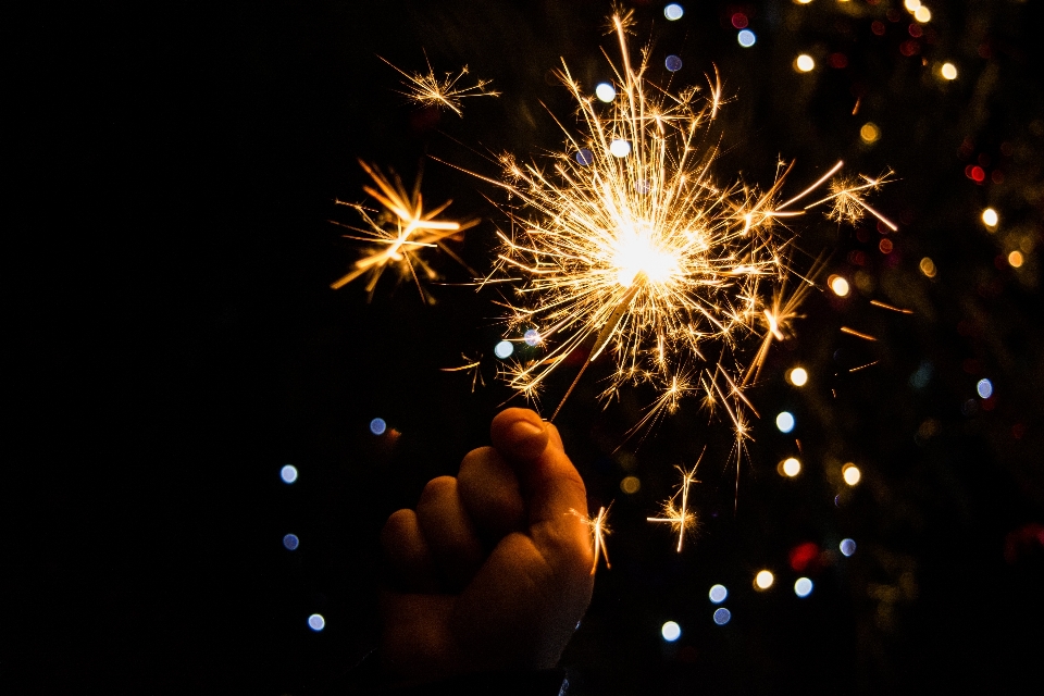 Flower sparkler christmas fireworks