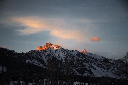 Photo Montagne neige hiver nuage