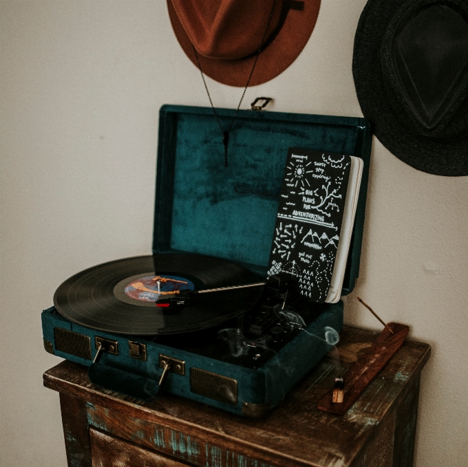 Notebook record vinyl furniture