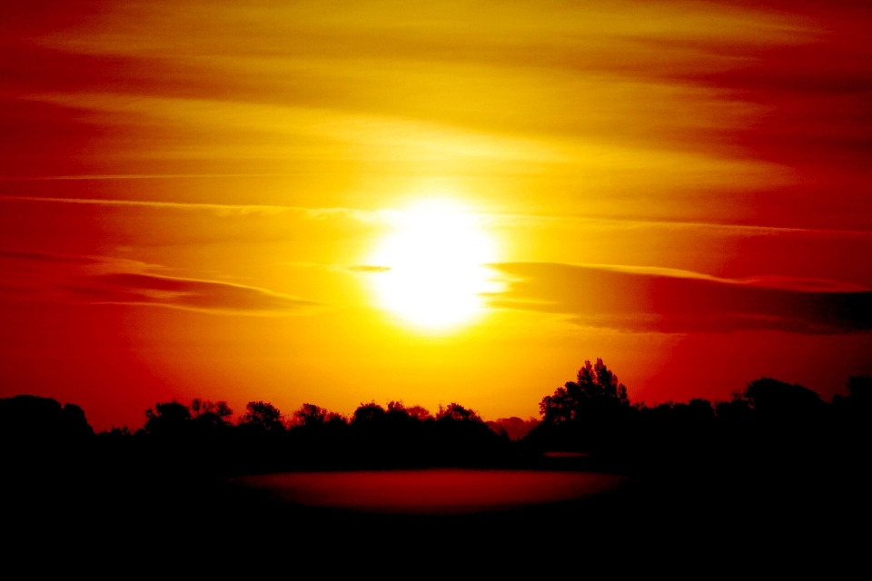 Horizon nuage ciel soleil