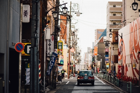 Pedestrian road street car Photo