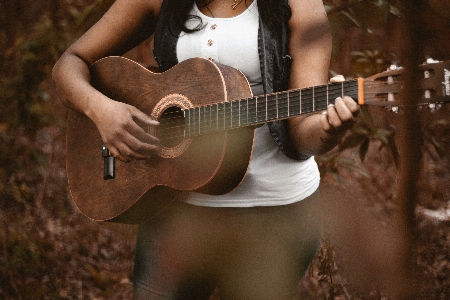 Person music woman guitar Photo