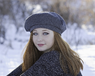 Snow winter people girl Photo