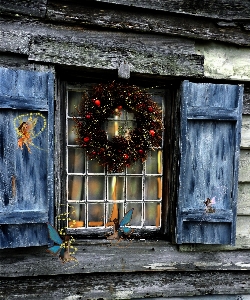 Wood warm house window Photo