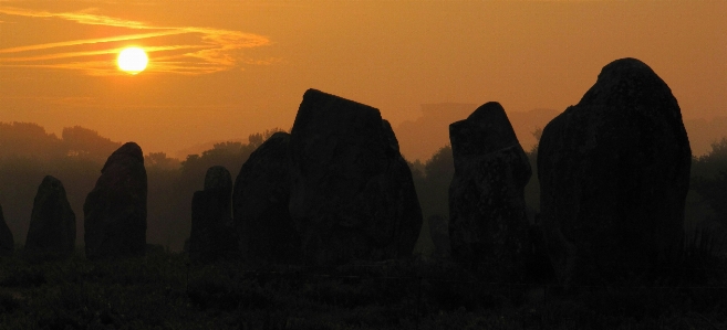 Rock horizon mountain sunrise Photo