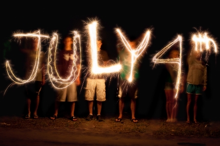 Light night sparkler celebration Photo