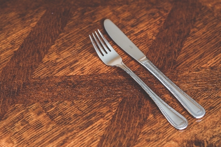 Table fork cutlery wood Photo