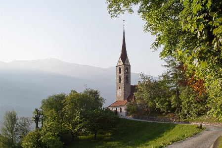 Landscape hill building chateau Photo