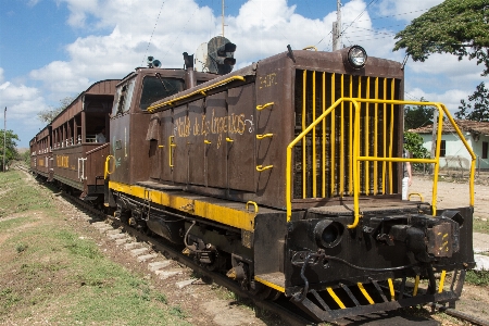 Track railway train asphalt Photo