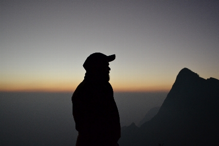 Sea horizon silhouette mountain Photo