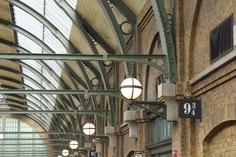 Architecture wood arch train station