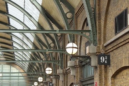 Architecture wood arch train station Photo