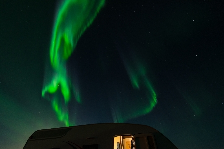 Licht nacht atmosphäre nordlicht
 Foto