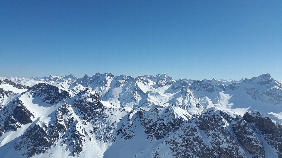 Berg schnee winter sicht