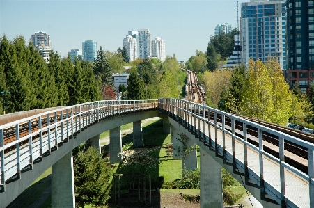 Track bridge skyline highway Photo