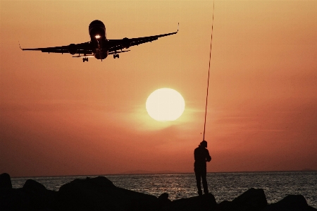 Sea outdoor horizon silhouette Photo