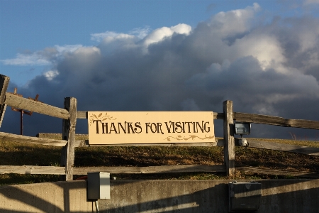 Sea word fence cloud Photo