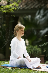 Woman relax sitting peace Photo