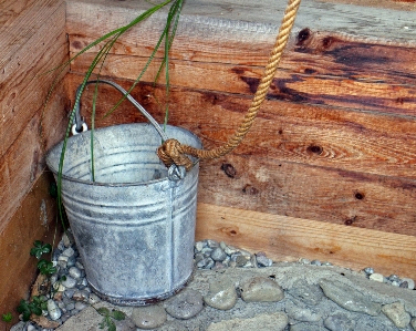 Water rope wood floor Photo