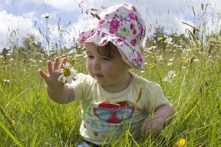 Grass plant girl lawn Photo