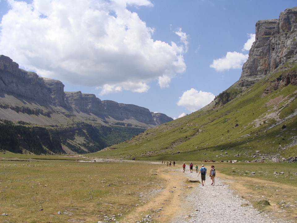 Paesaggio natura a piedi montagna