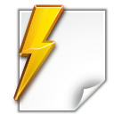 File,thunder,paper,lightning Icon