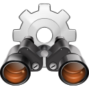 Cogwheel,binoculars,search,find Icon