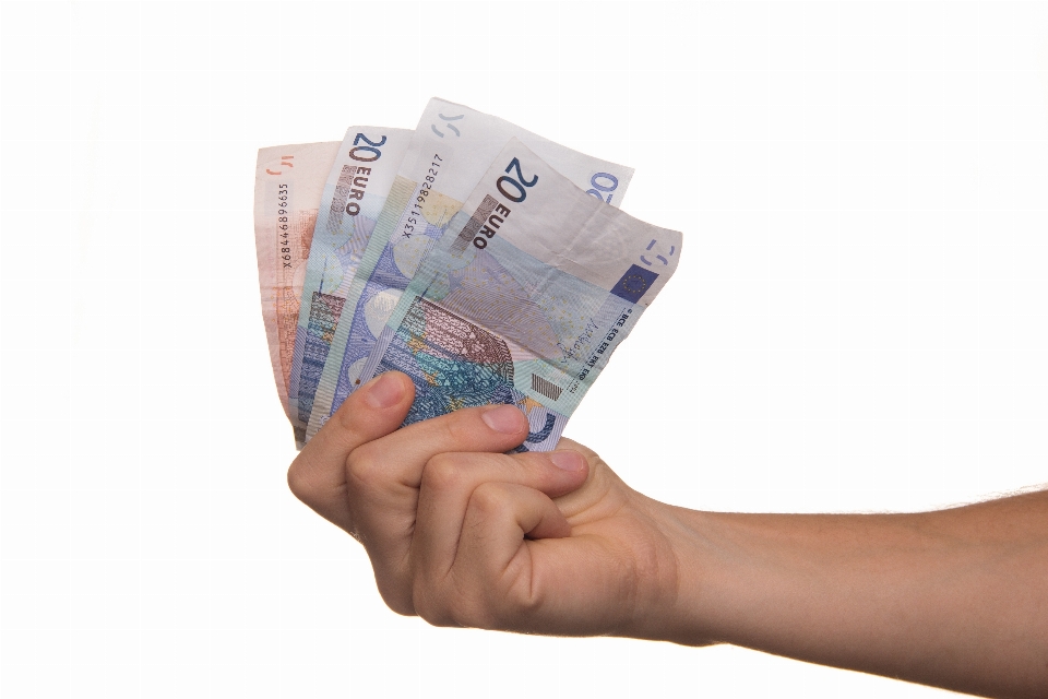 Hand geld geschäft einkaufen